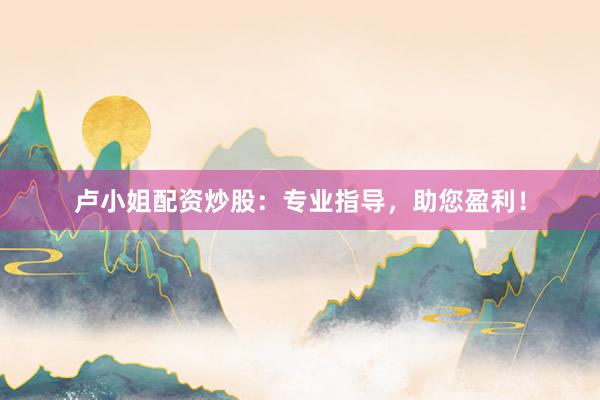 卢小姐配资炒股：专业指导，助您盈利！