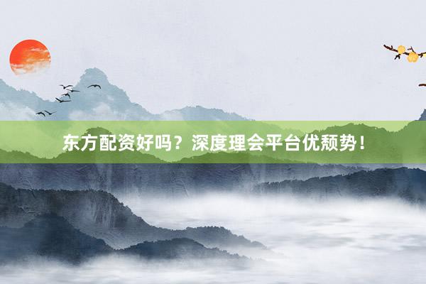 东方配资好吗？深度理会平台优颓势！