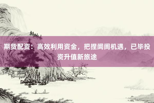 期货配资：高效利用资金，把捏阛阓机遇，已毕投资升值新旅途