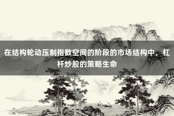 在结构轮动压制指数空间的阶段的市场结构中，杠杆炒股的策略生命