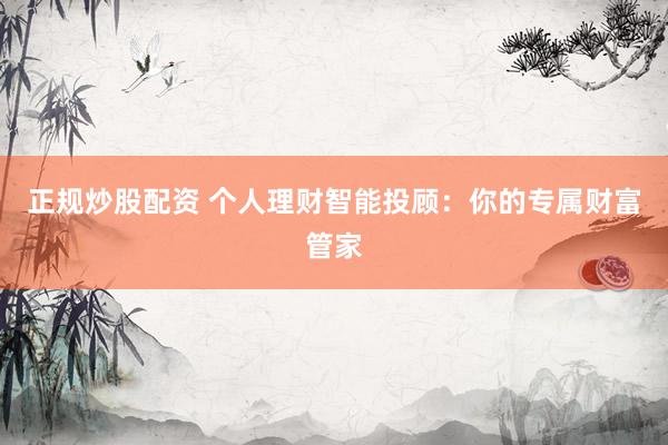 正规炒股配资 个人理财智能投顾：你的专属财富管家